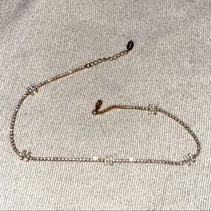 Gold and Crystal “H” Necklace